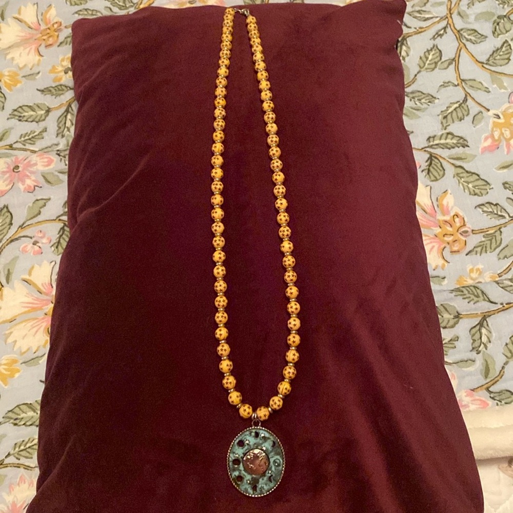 Celestial inspired long necklace.